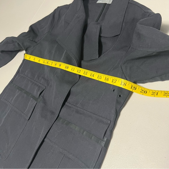 VINCE. Belted Notch Collar Utility Jacket In Slate - Picture 12 of 16